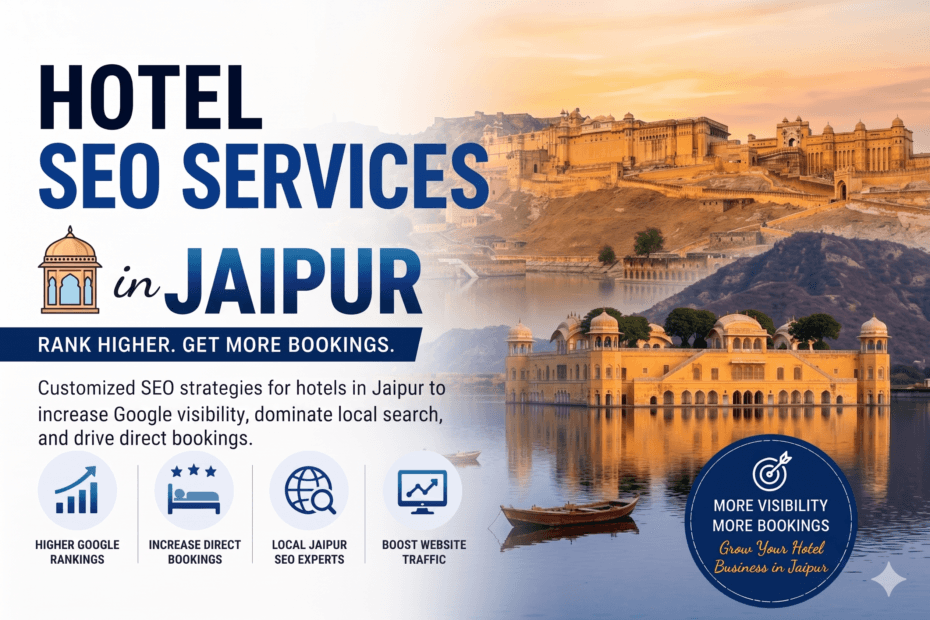 Hotel SEO Services in Jaipur helping hotels rank higher on Google and get direct bookings